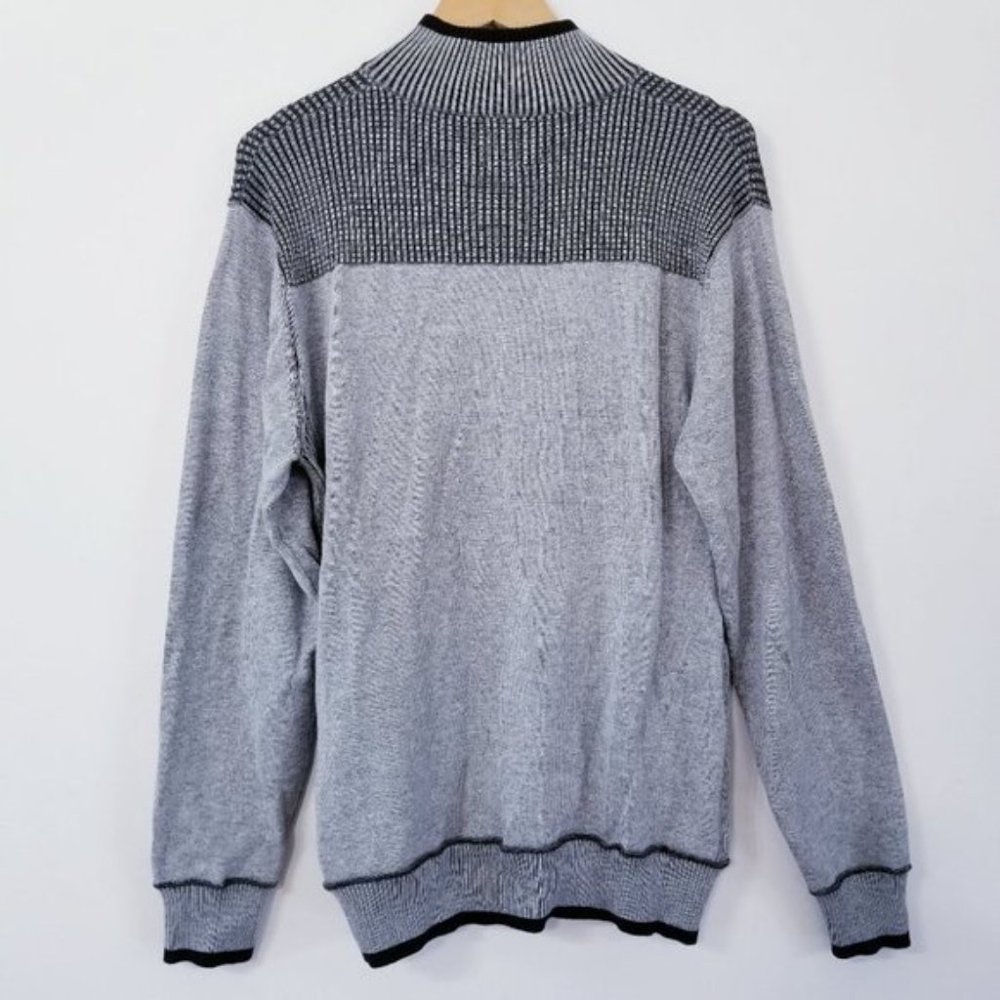 Trend Mock 100% Cotton Pullover Long Sleeve Sweatshirt Men's L